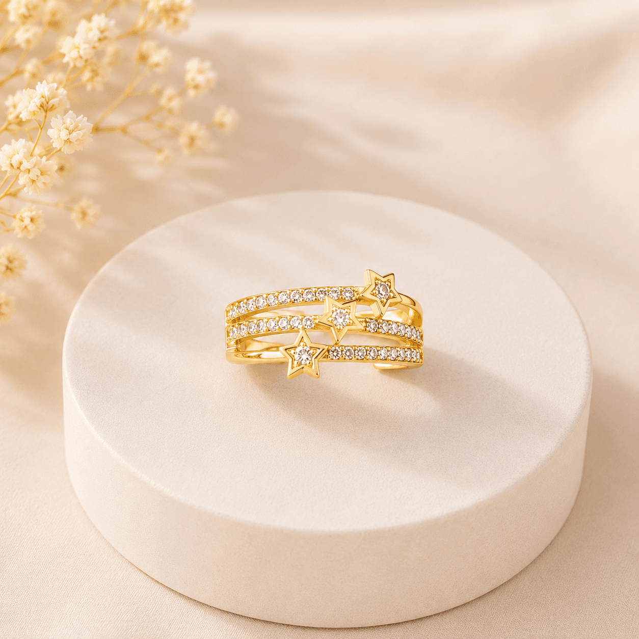 Elvarra Stardust Anti-Tarnish Crystal Ring