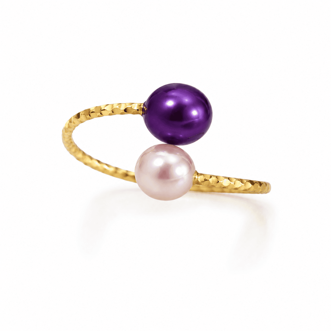 Elvarra Amora Duo Pearl Anti-Tarnish Ring