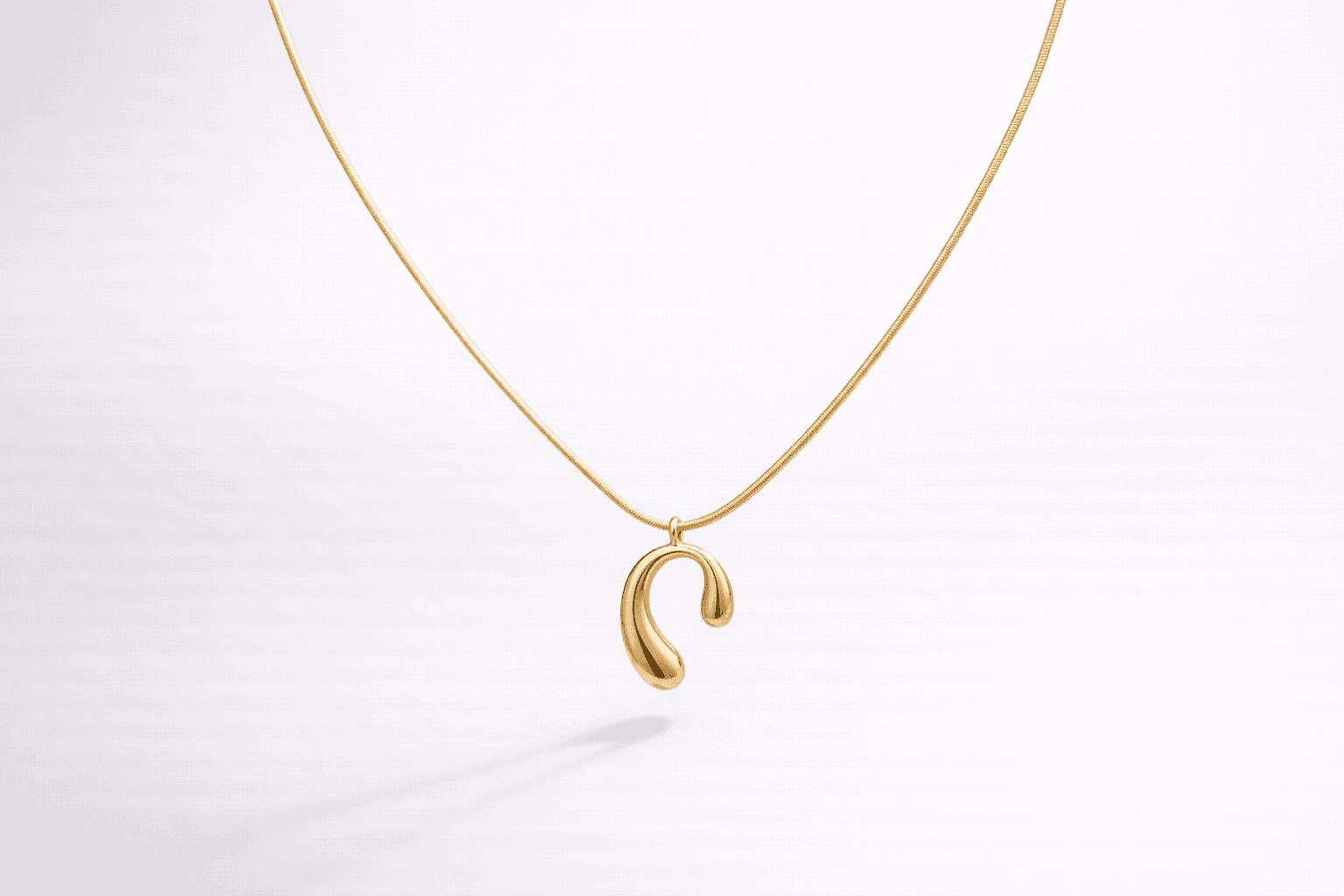Stainless Steel Hollow Oval U Shaped Pendant